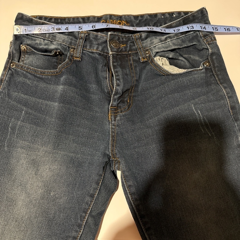 Carbon Men’s 30x30 Dark Wash Slim Straight Freedom Flex Stretch Jeans - Picture 5 of 8